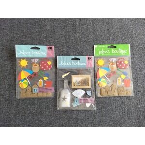 Jolee's Boutique Scrapbooking Dimensional Stickers Beach & Shore Lot of 3 NEW